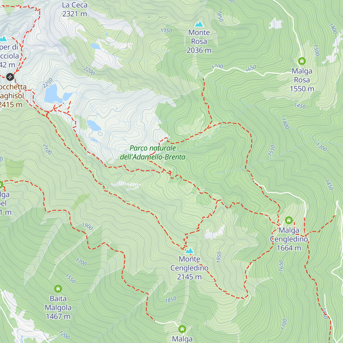 Baito Fontana delle Laste map