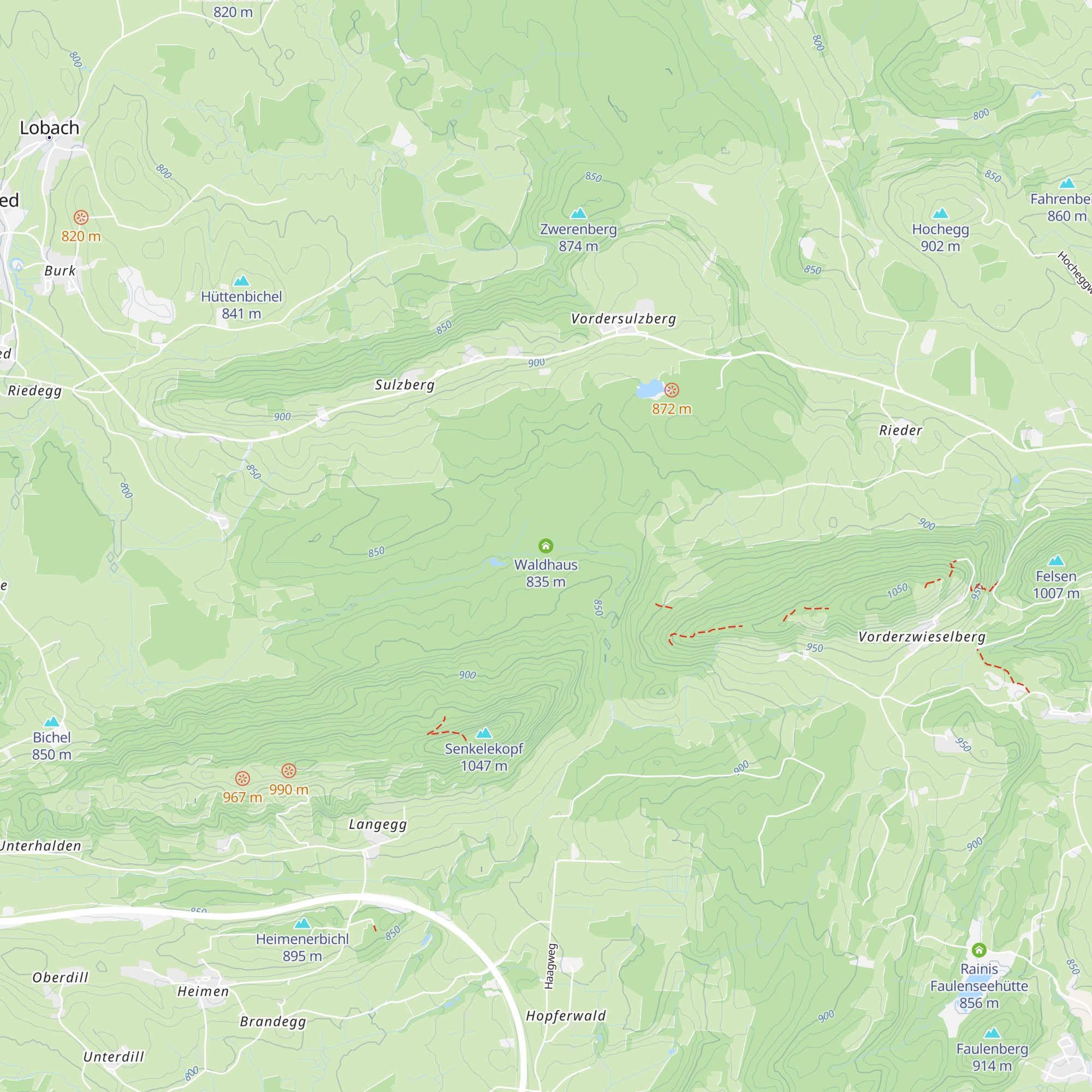 Waldhaus map