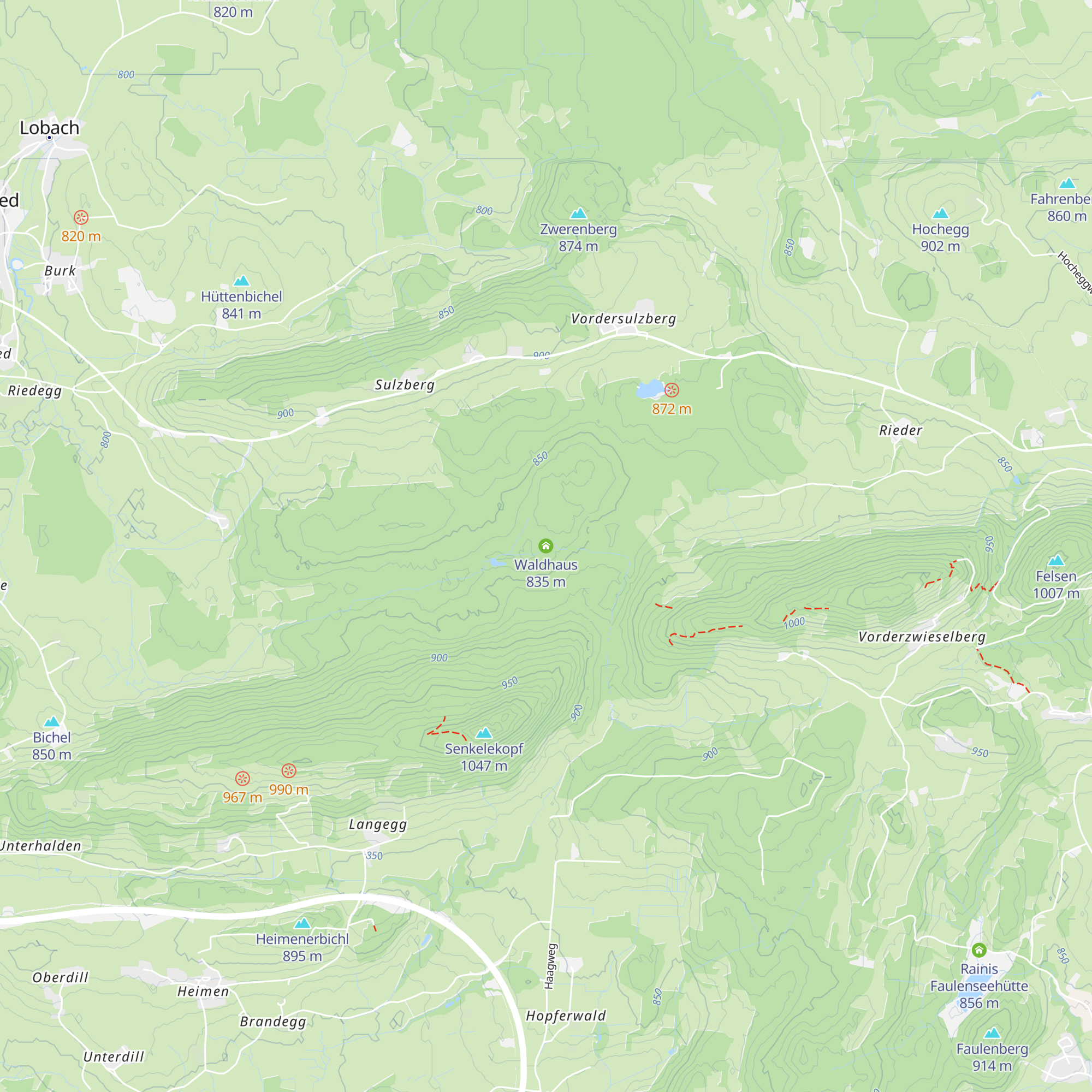 Waldhaus map