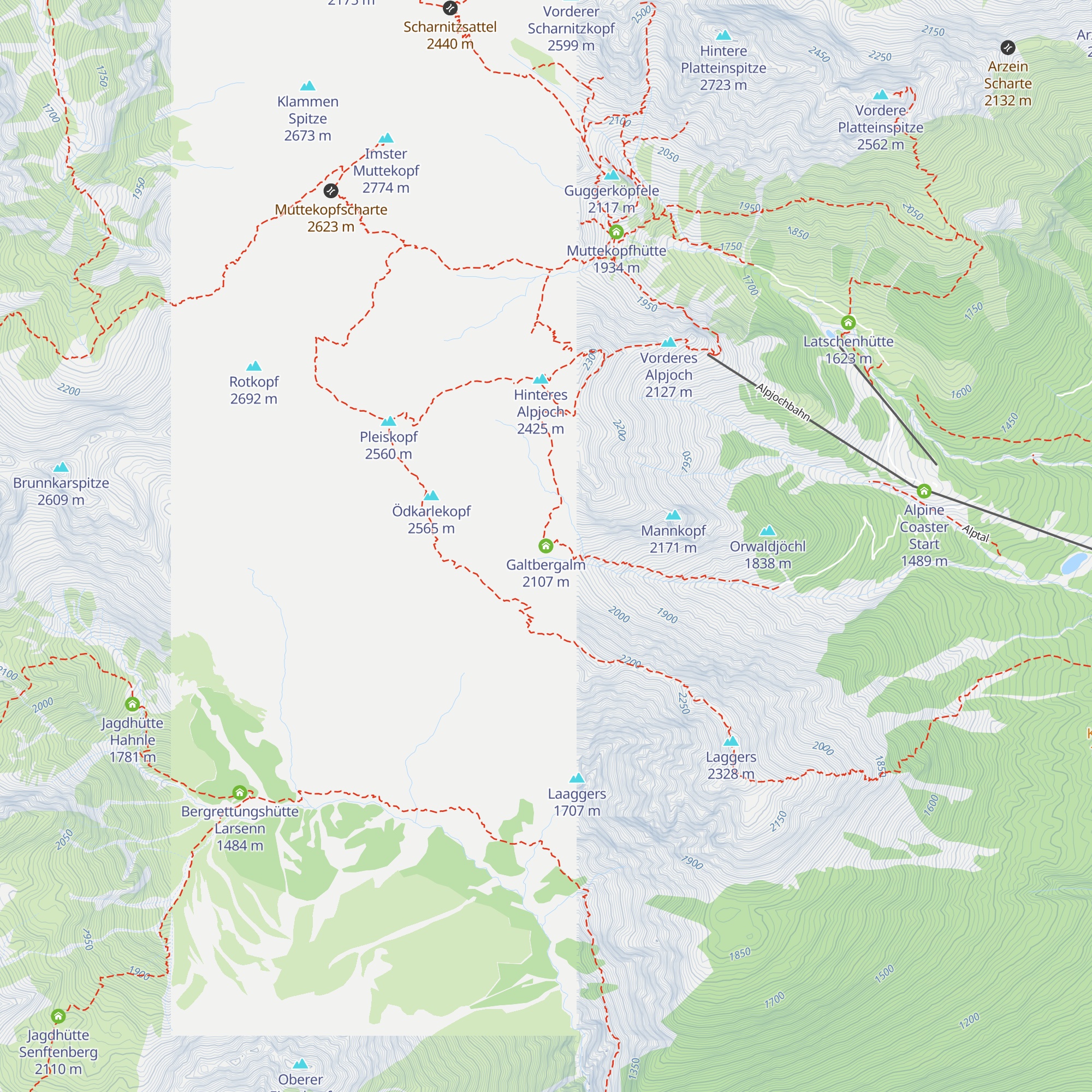 Galtbergalm map