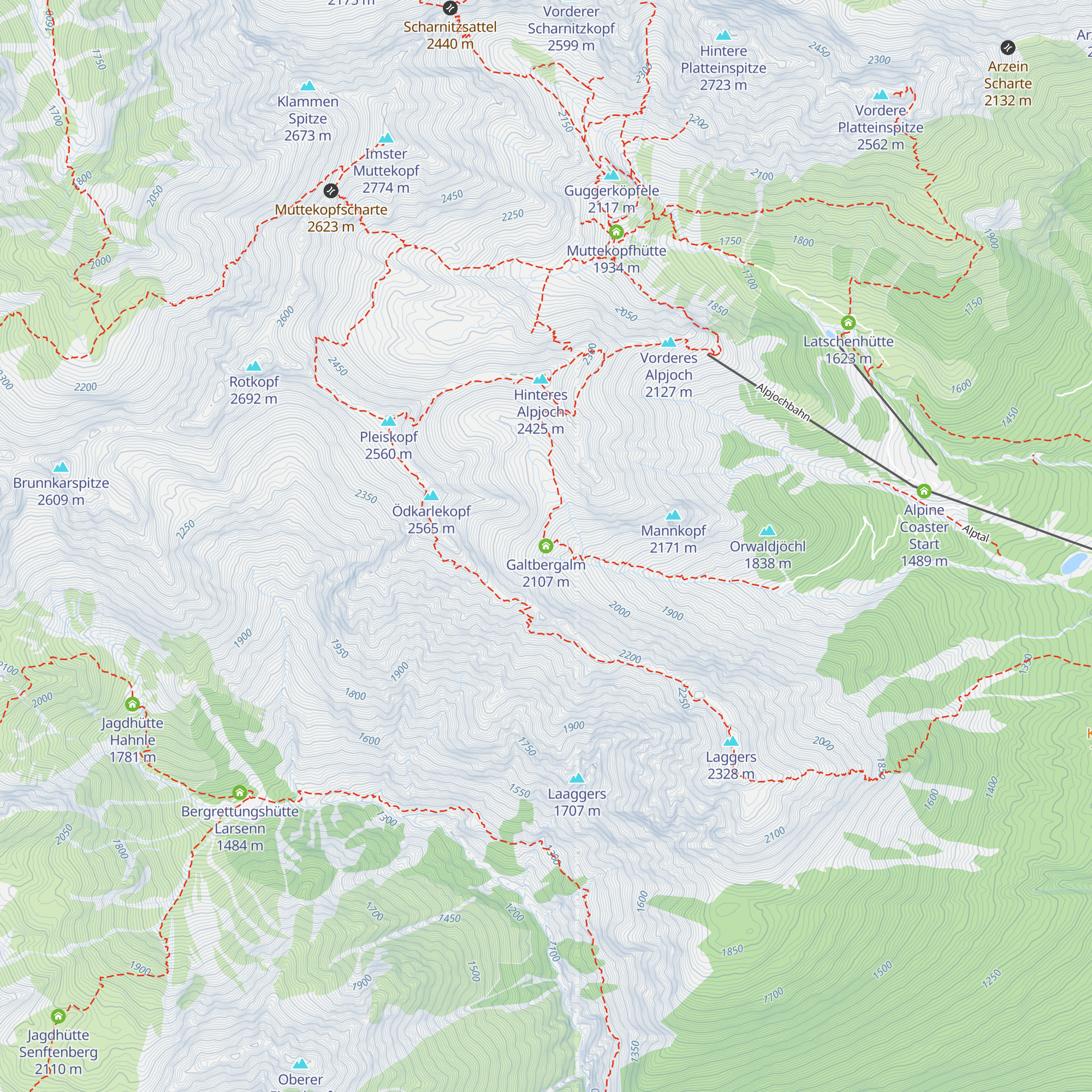 Galtbergalm map
