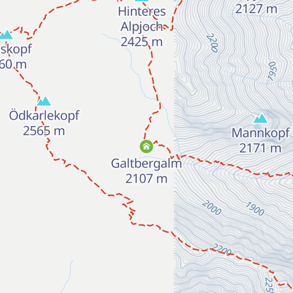 Map of Galtbergalm