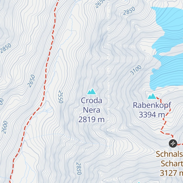 Map of Croda Nera