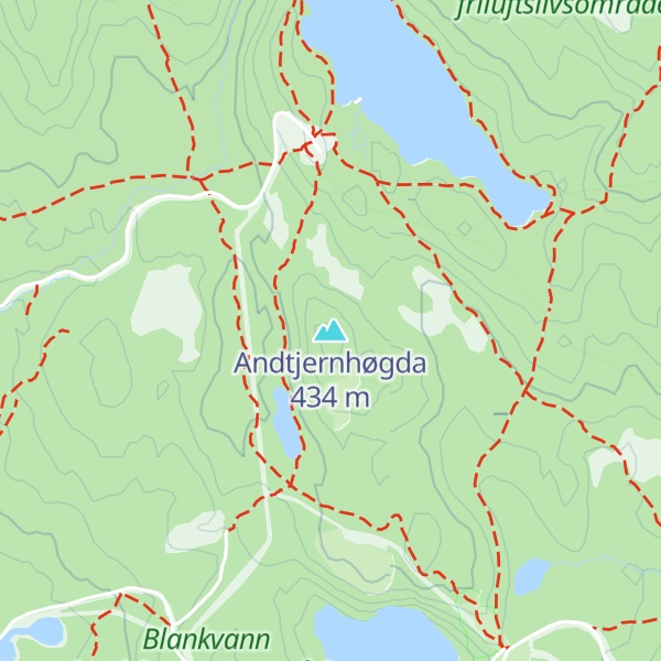 Map of Andtjernhøgda