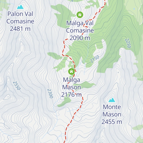 Map of Malga Mason