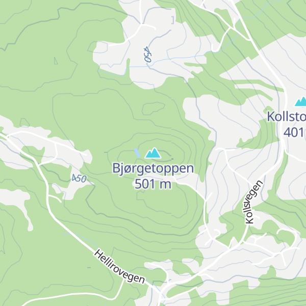 Map of Bjørgetoppen