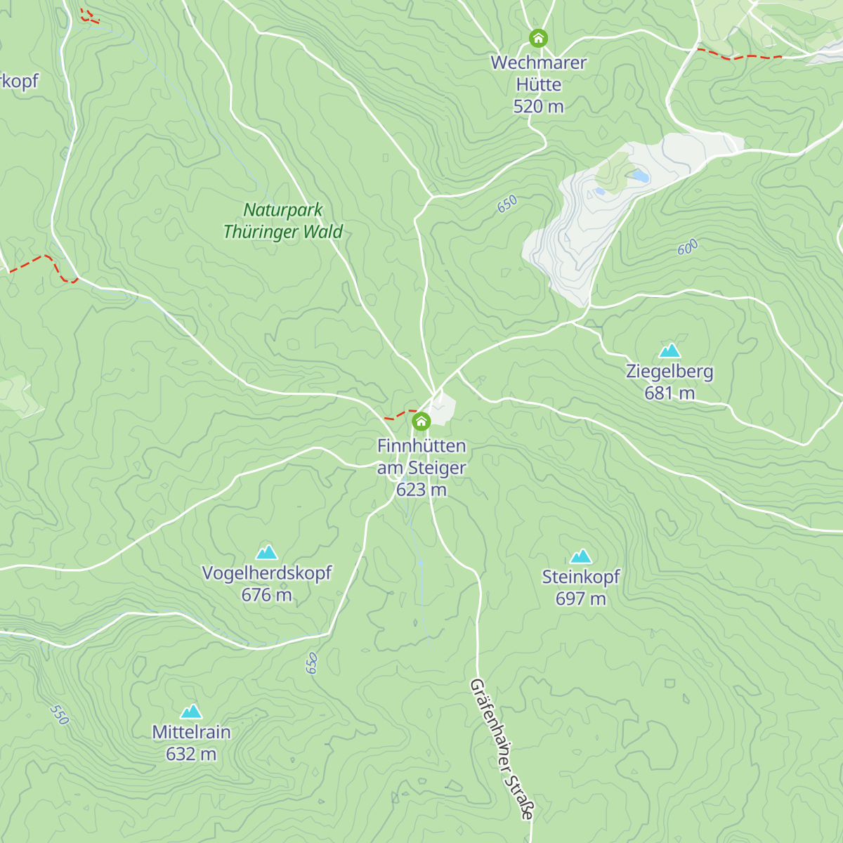Finnhütten am Steiger map