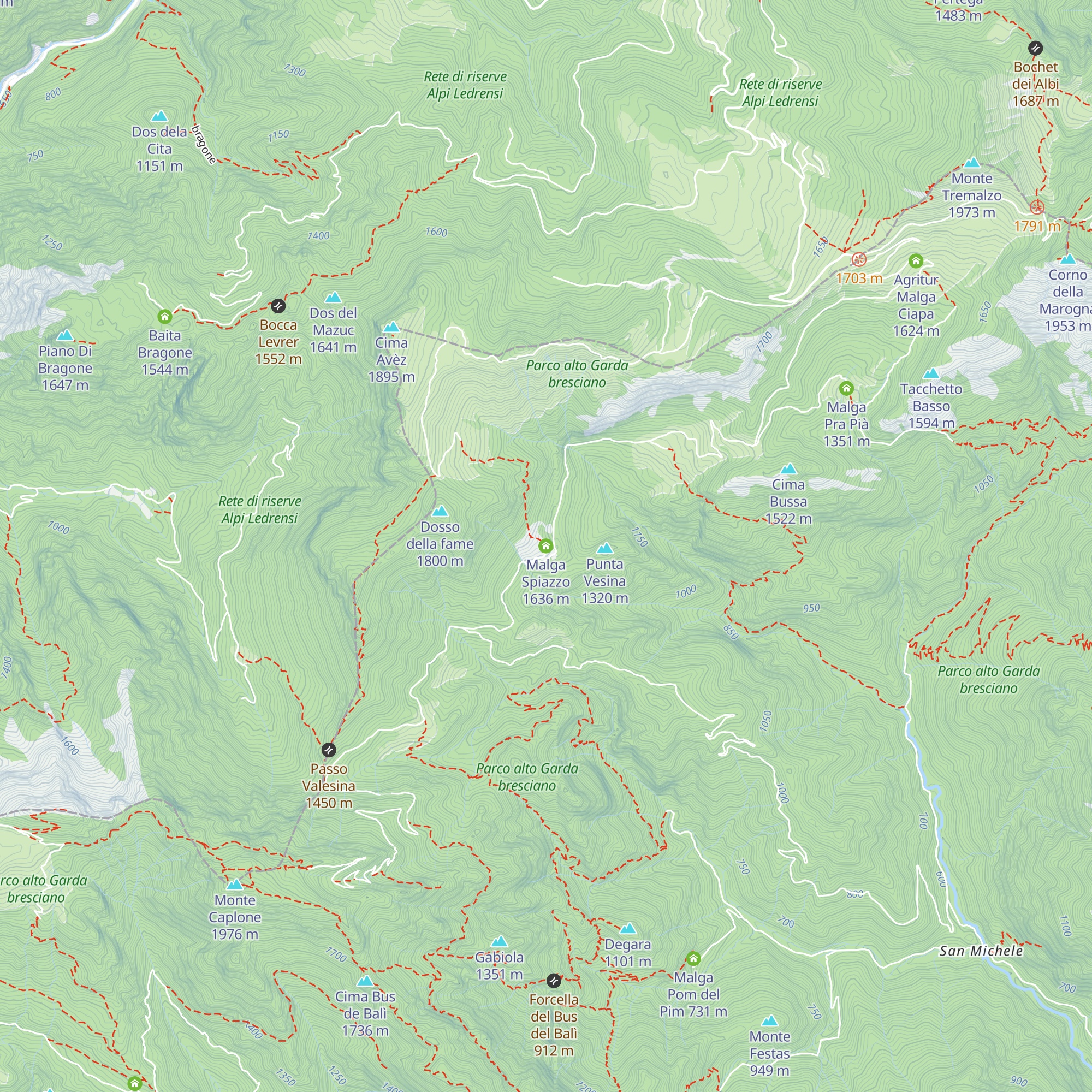 Malga Spiazzo map