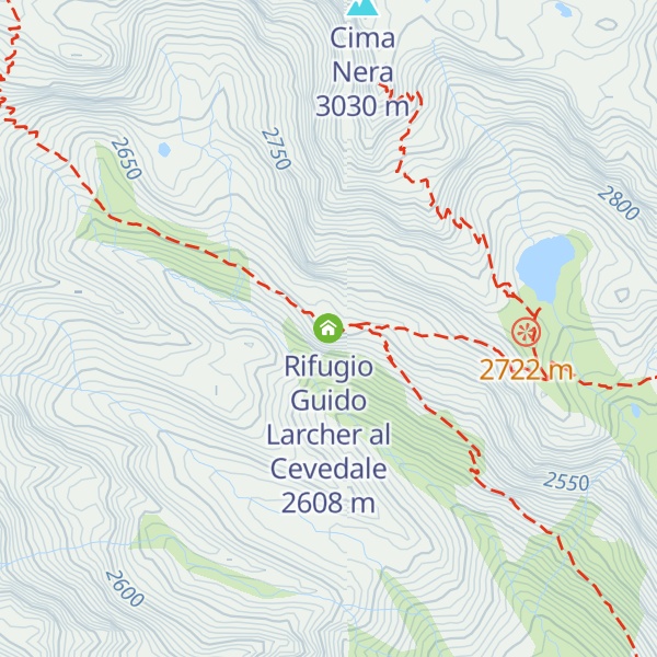Map of Rifugio Guido Larcher al Cevedale