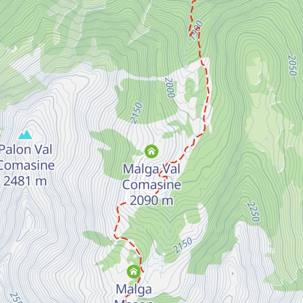 Map of Malga Val Comasine