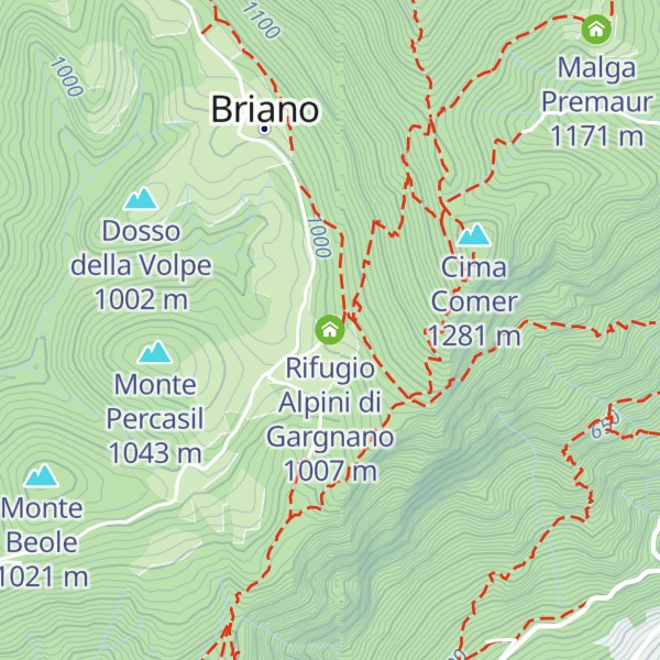 Map of Rifugio Alpini di Gargnano