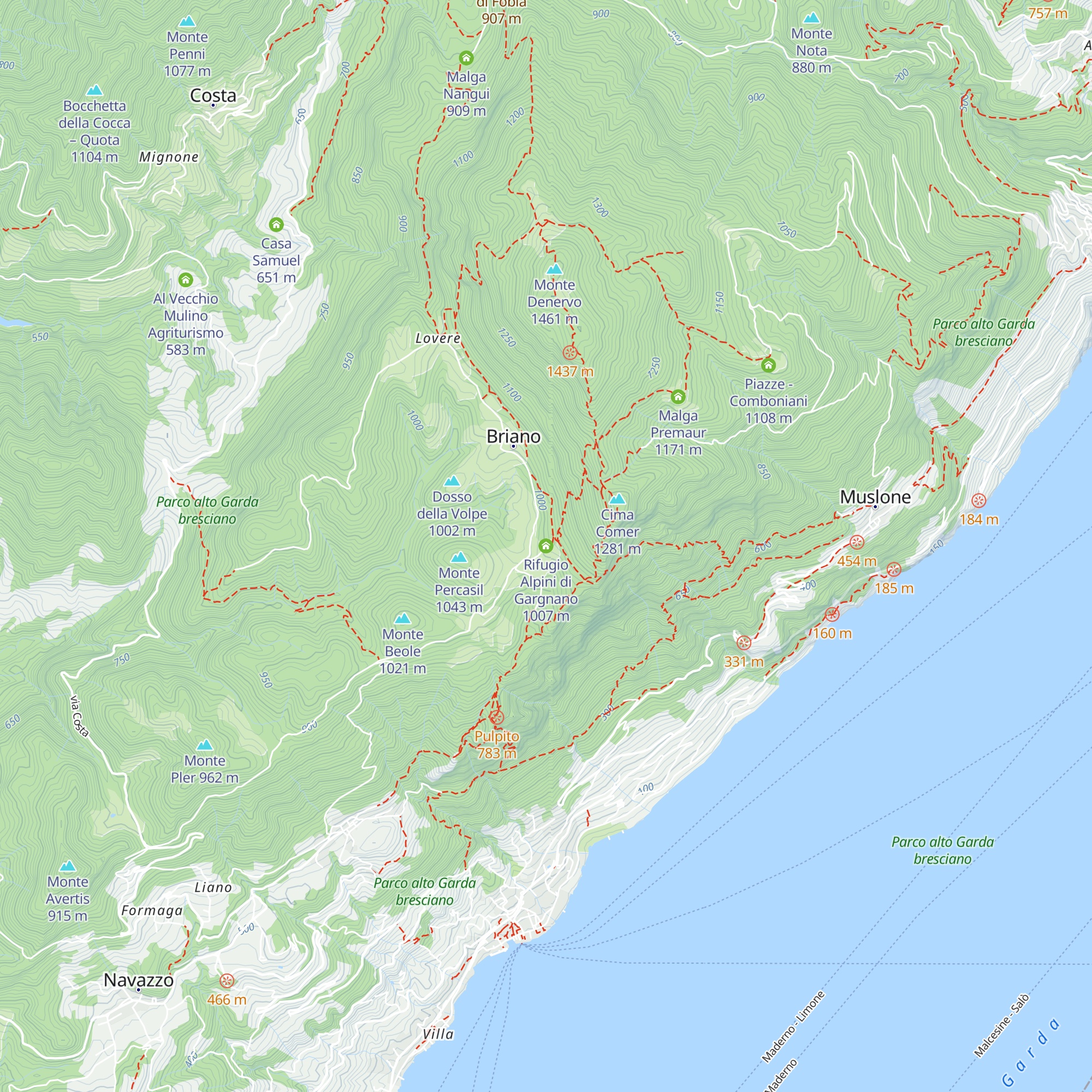 Rifugio Alpini di Gargnano map