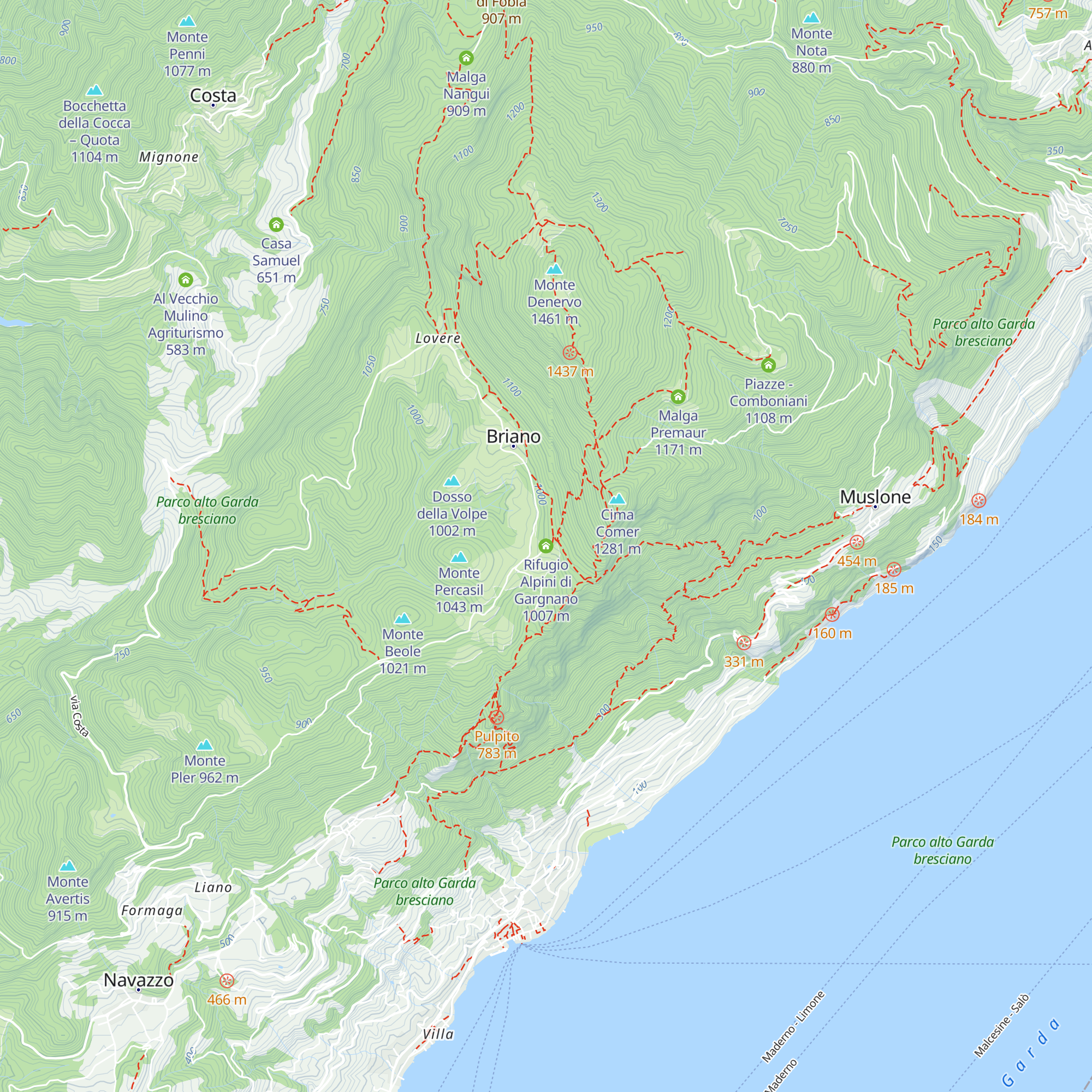 Rifugio Alpini di Gargnano map