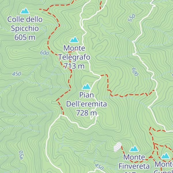 Map of Pian Dell'eremita