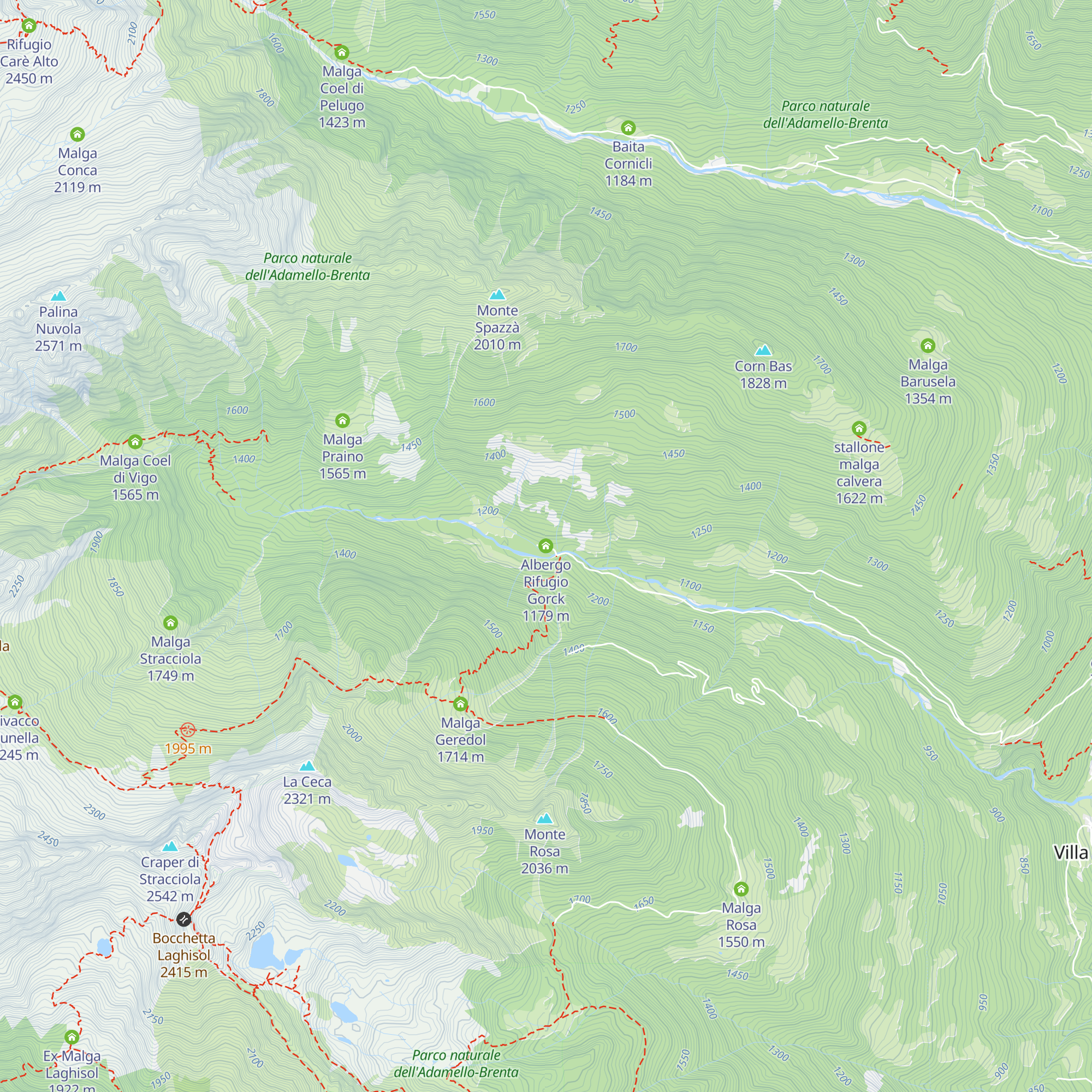 Albergo Rifugio Gorck map
