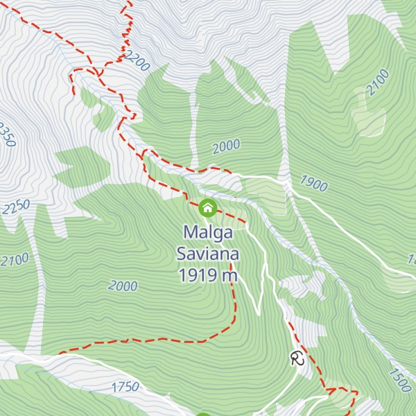 Map of Malga Saviana
