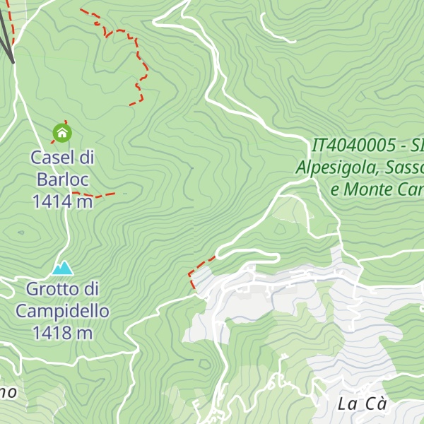 Map of Grotto della Santona