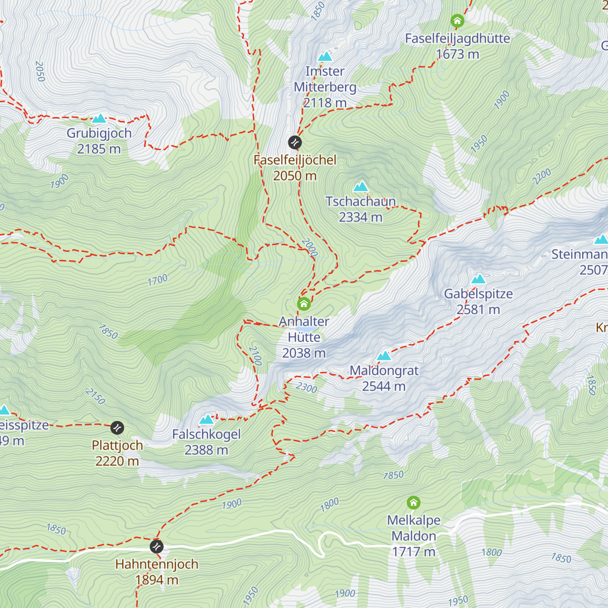 Anhalter Hütte map