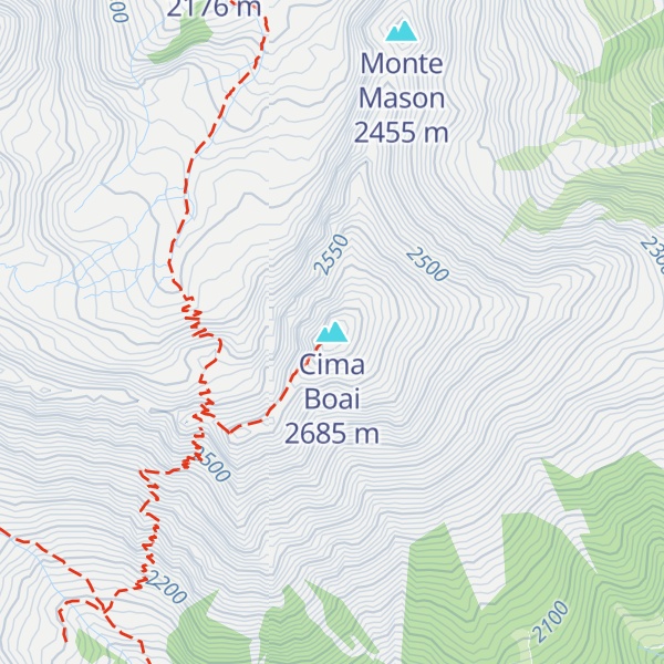 Map of Cima Boai
