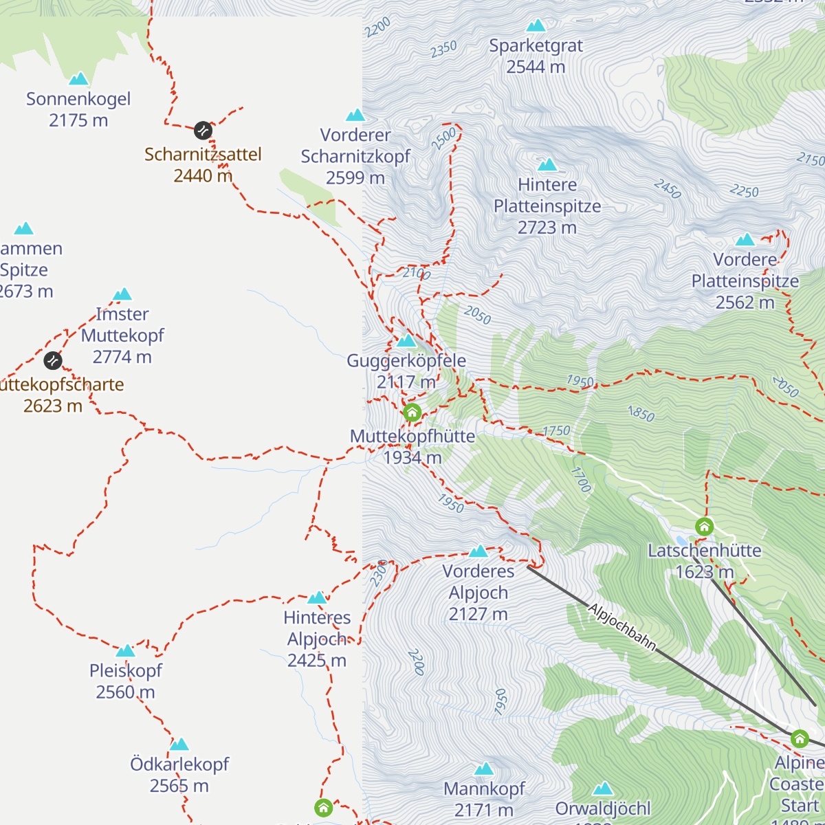 Muttekopfhütte map