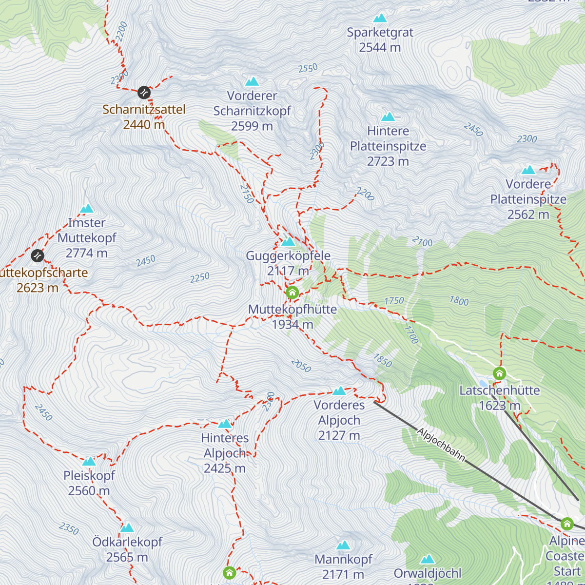 Muttekopfhütte map