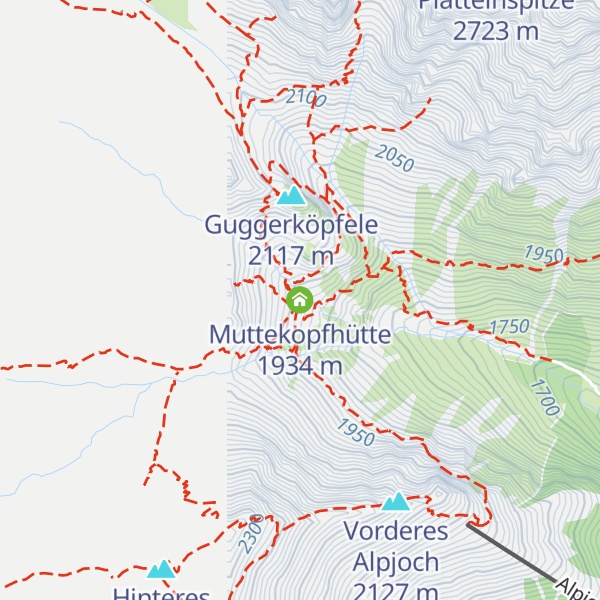 Map of Muttekopfhütte