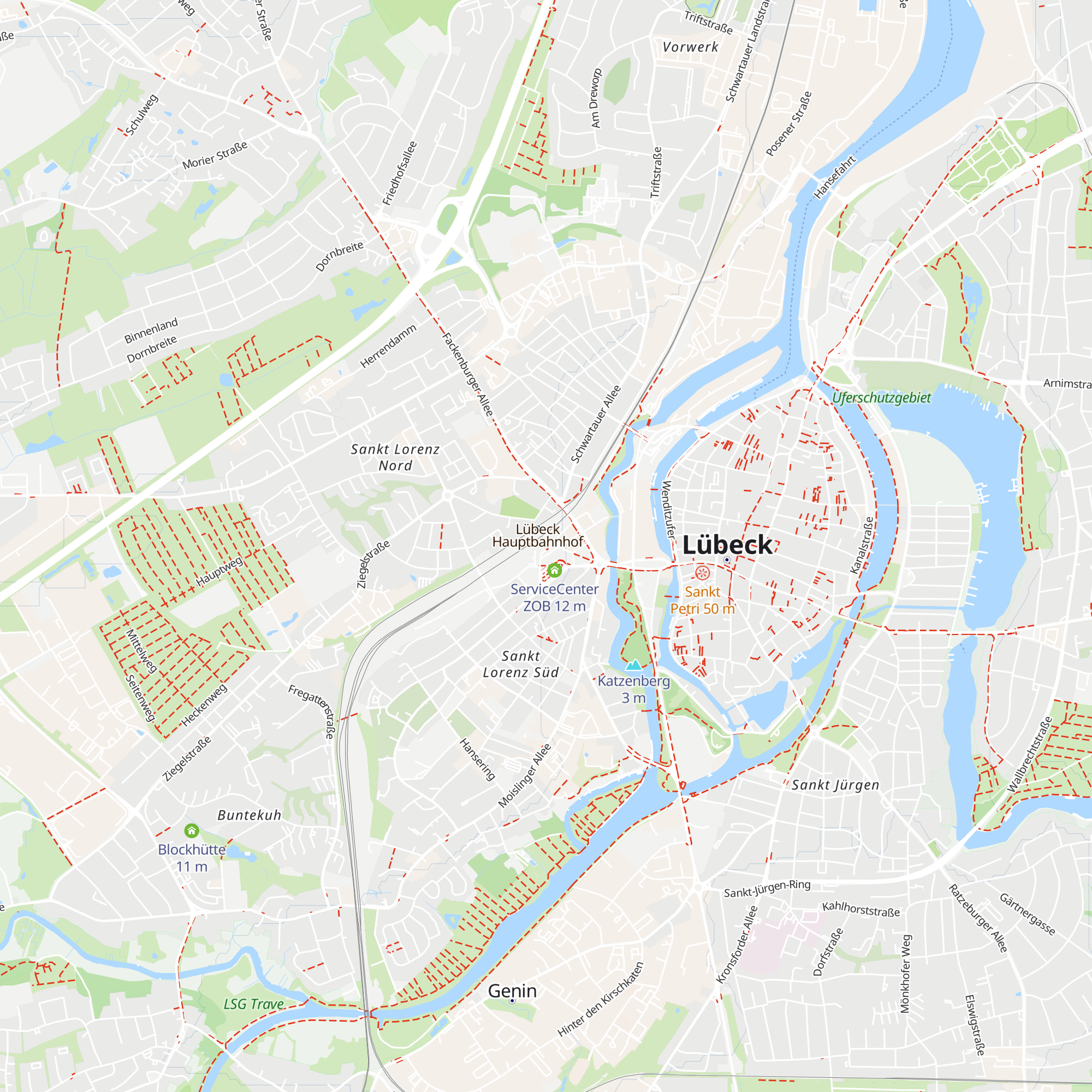 DB Service Point map