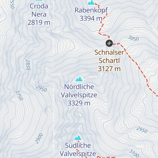 Map of Nördliche Valvelspitze