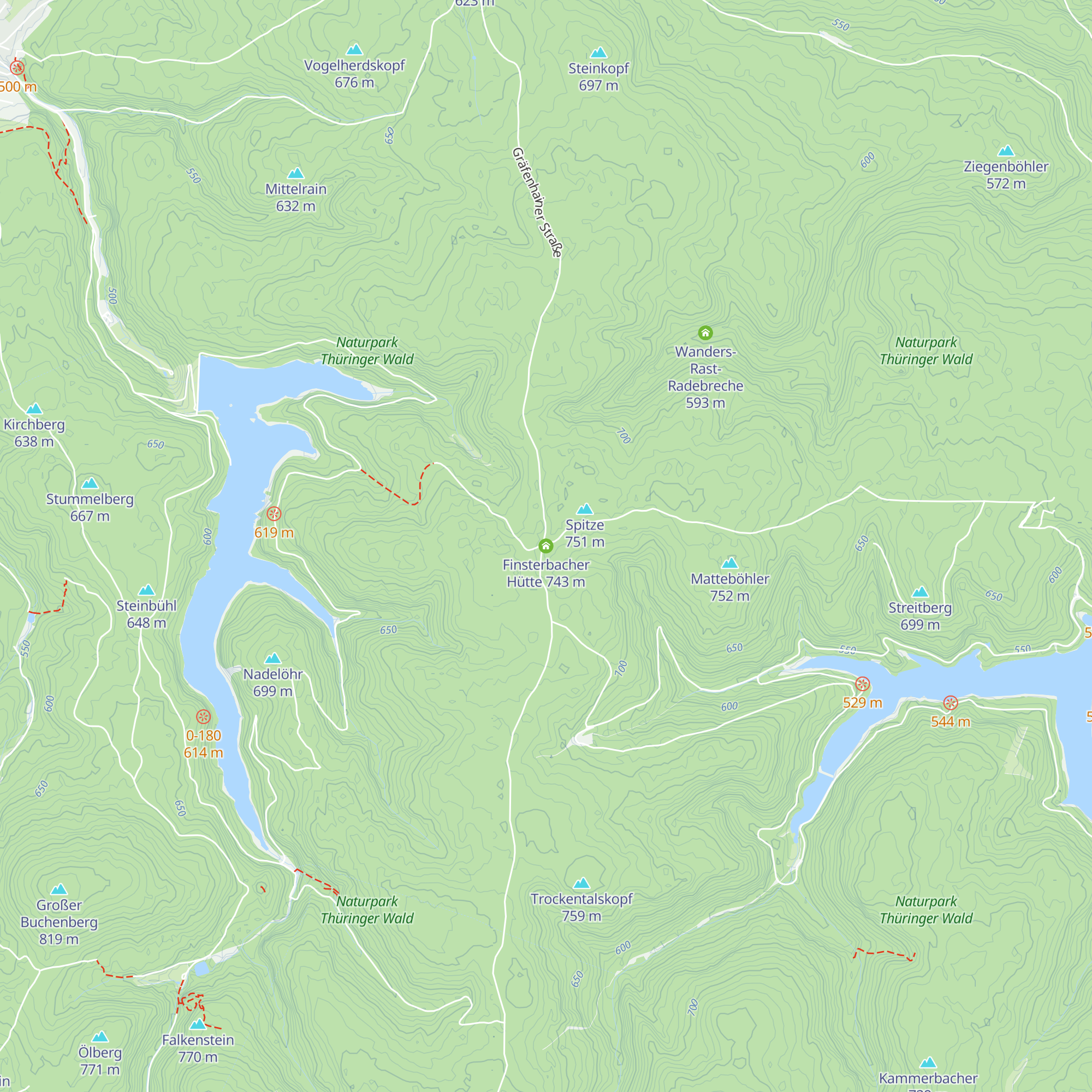 Finsterbacher Hütte map