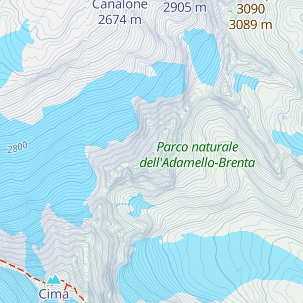Map of Cima d'Amola