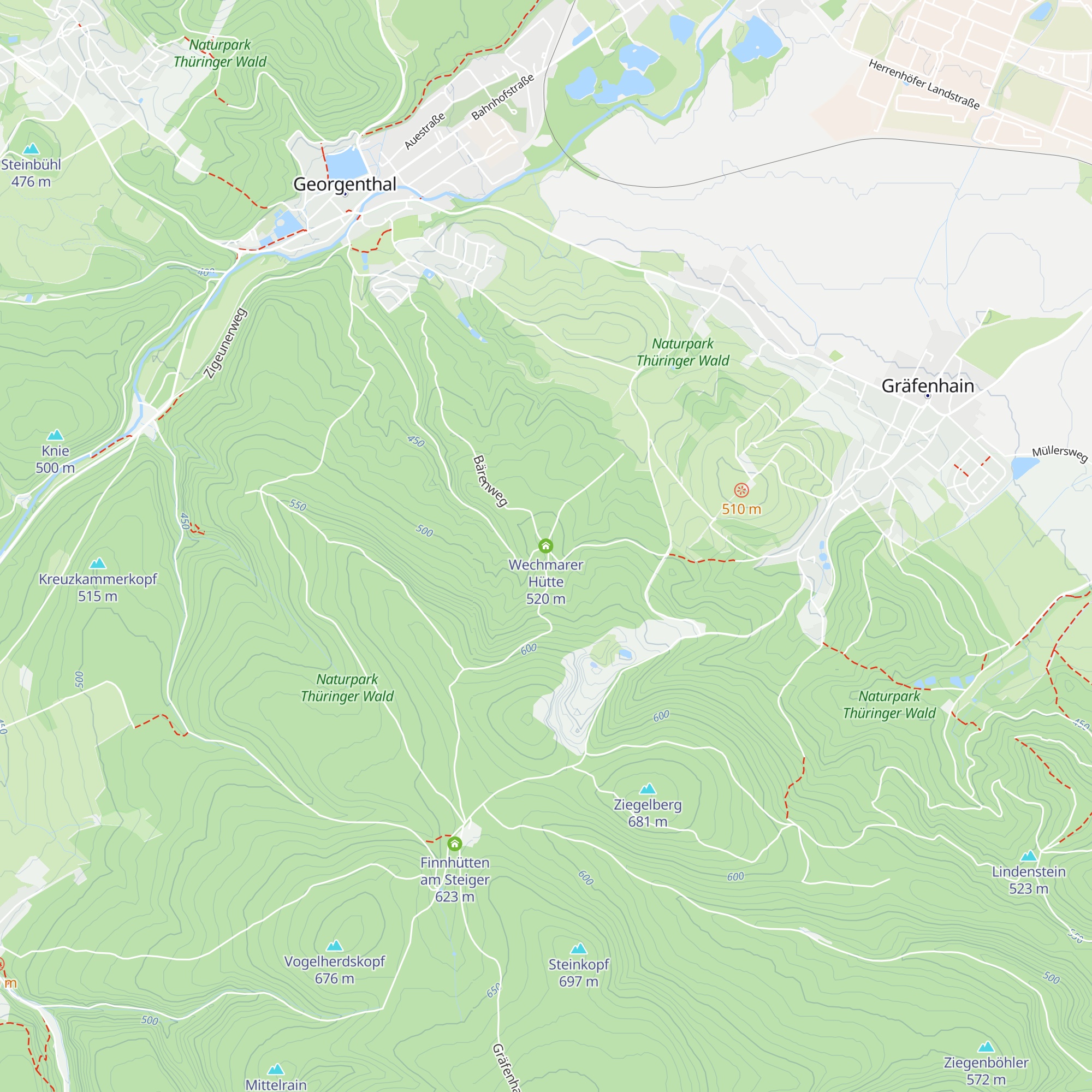 Wechmarer Hütte map