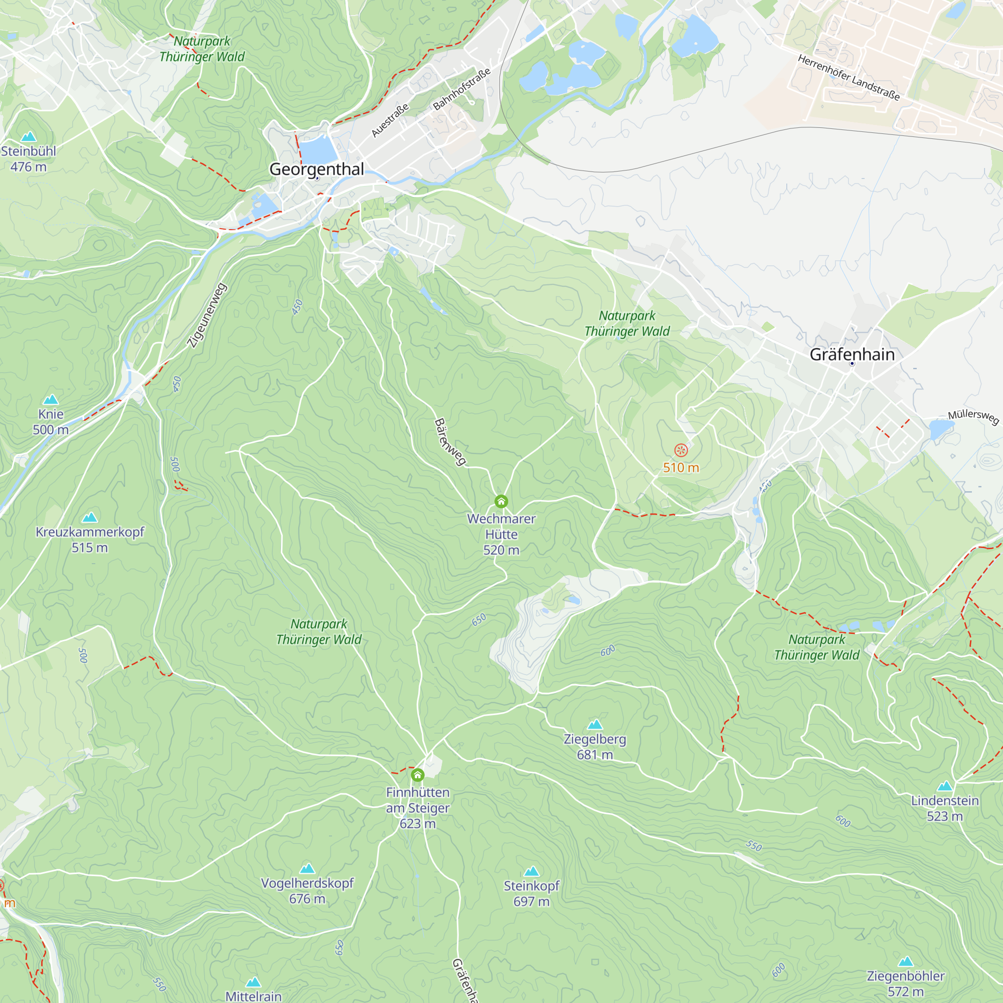 Wechmarer Hütte map