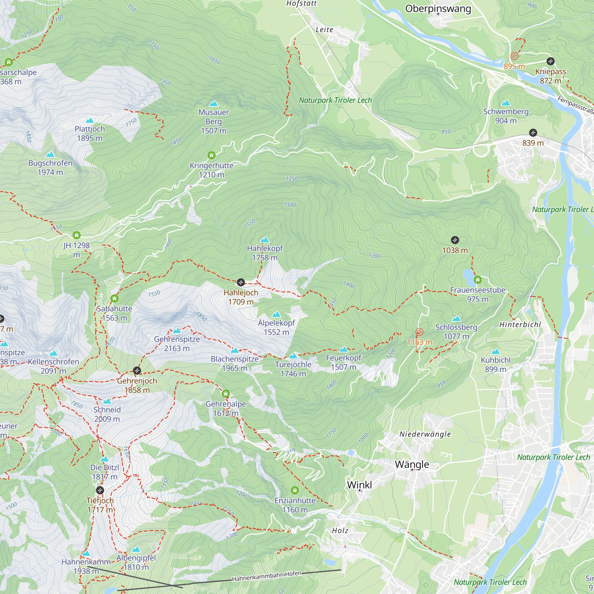 Hahlehütte map