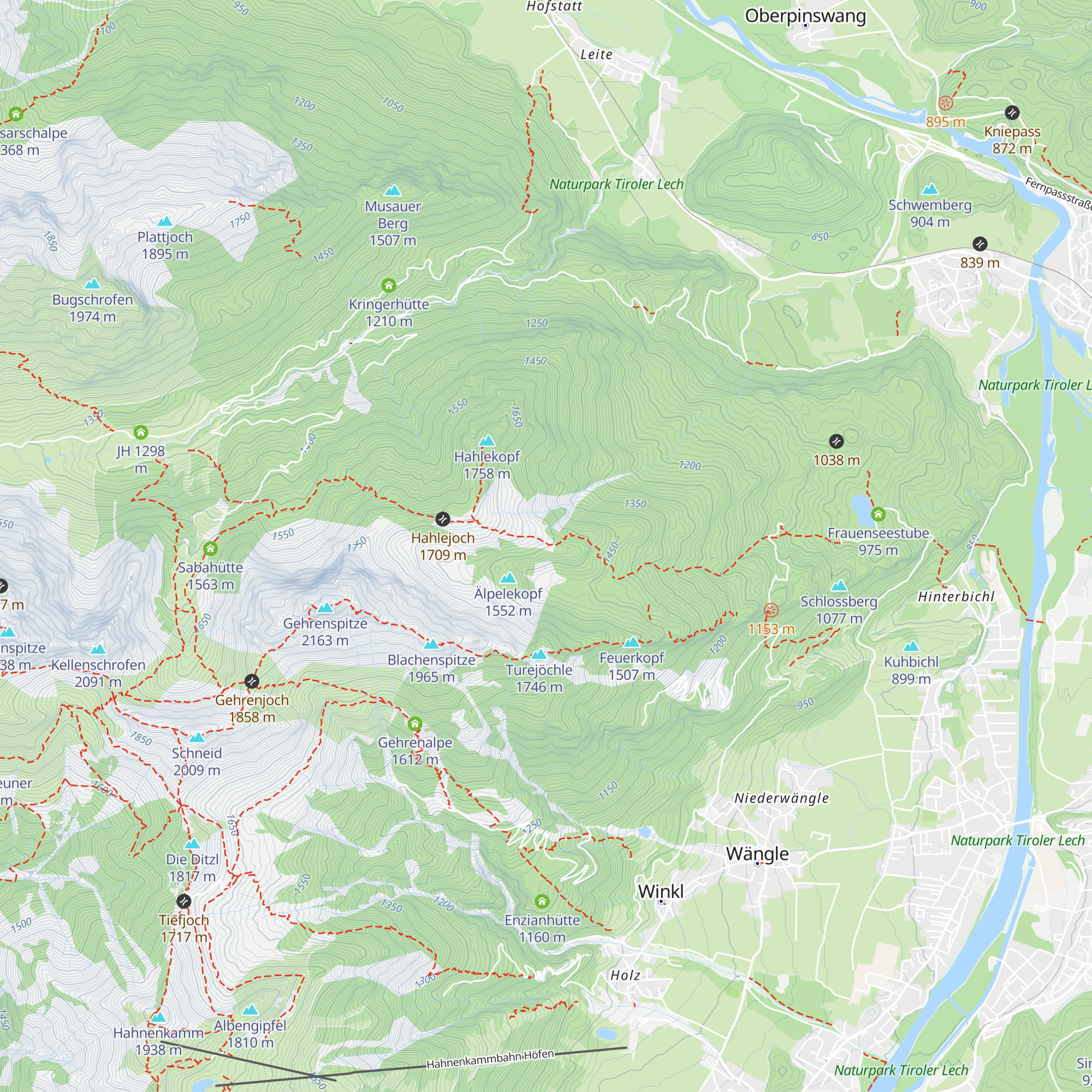Hahlehütte map