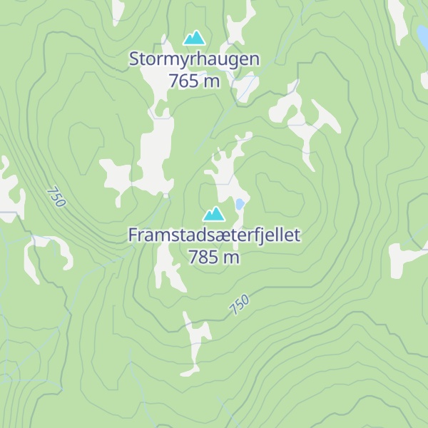 Map of Framstadsæterfjellet