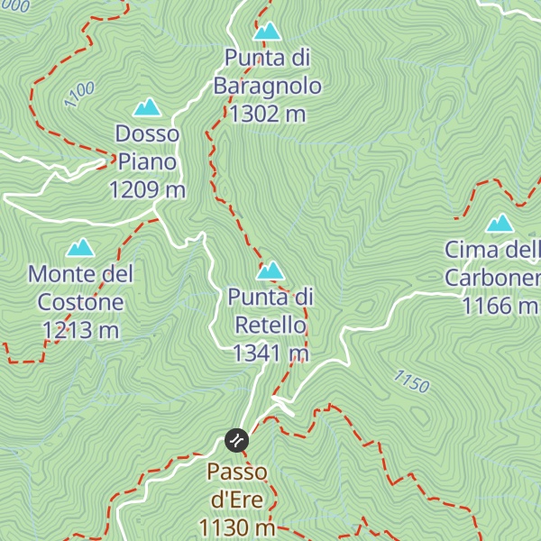 Map of Punta di Retello