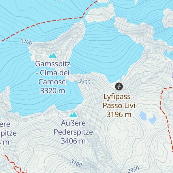 Map of Lyfihorn - Corno Livi