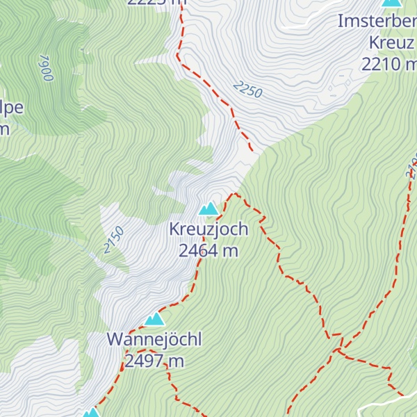 Map of Kreuzjoch