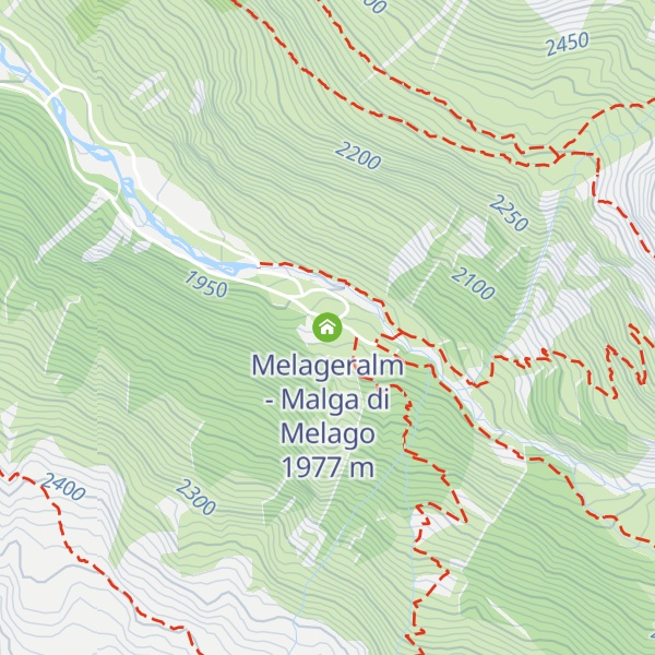 Map of Melageralm - Malga di Melago