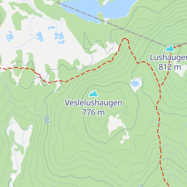 Map of Veslelushaugen