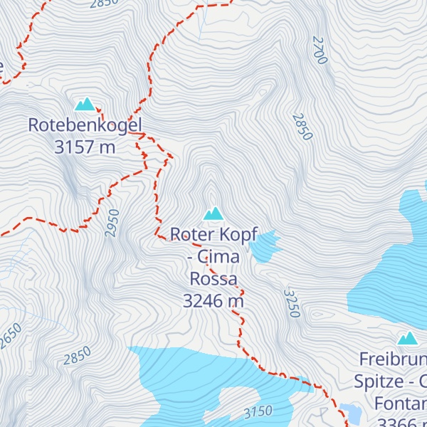 Map of Roter Kopf - Cima Rossa