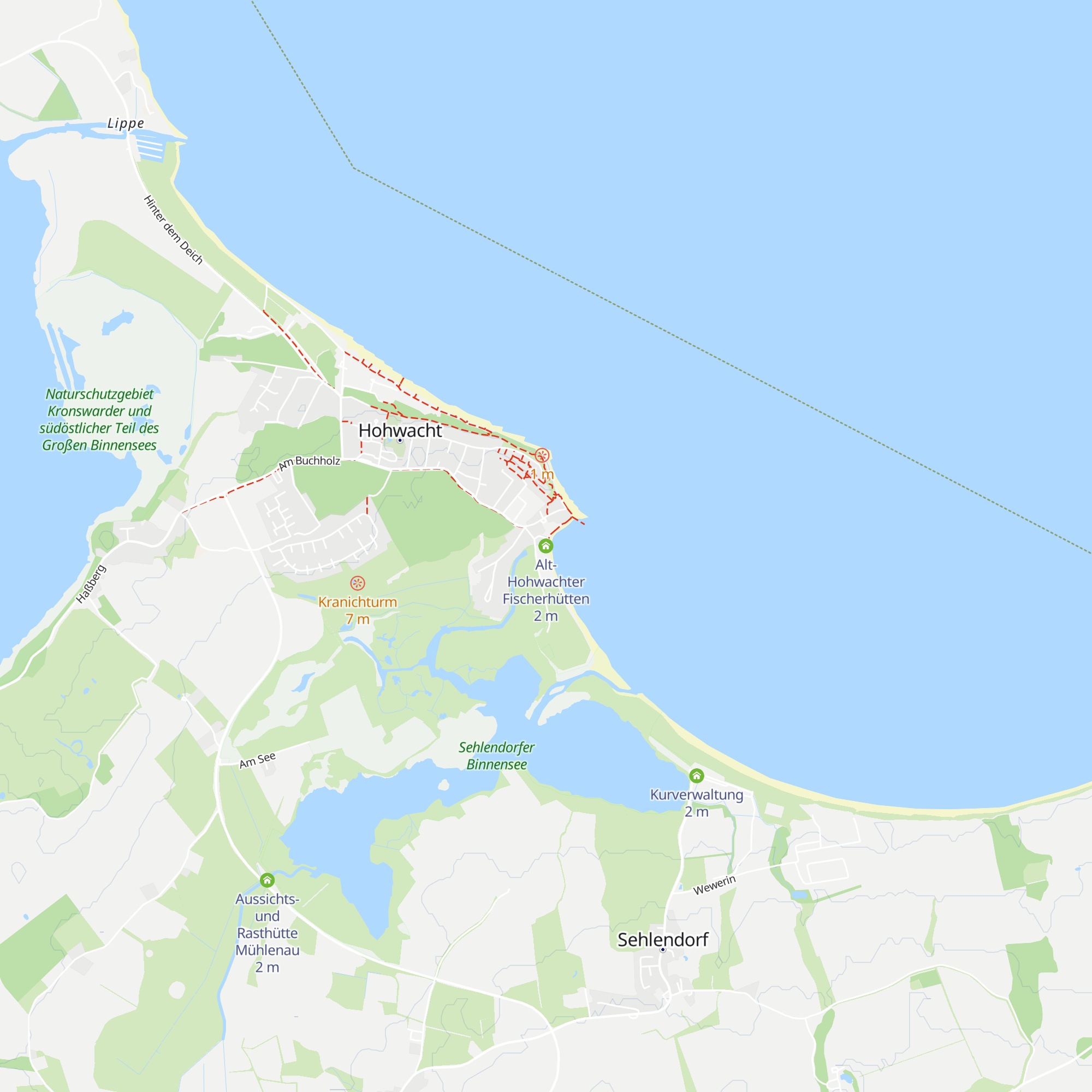 Alt-Hohwachter Fischerhütten map