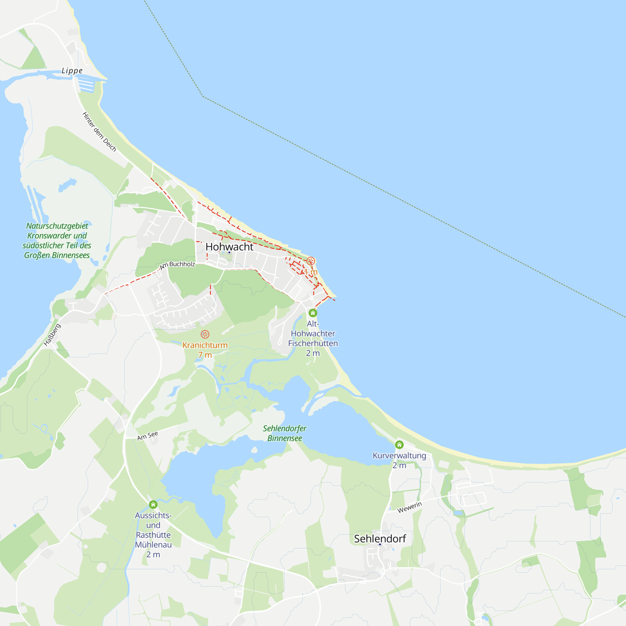 Alt-Hohwachter Fischerhütten map