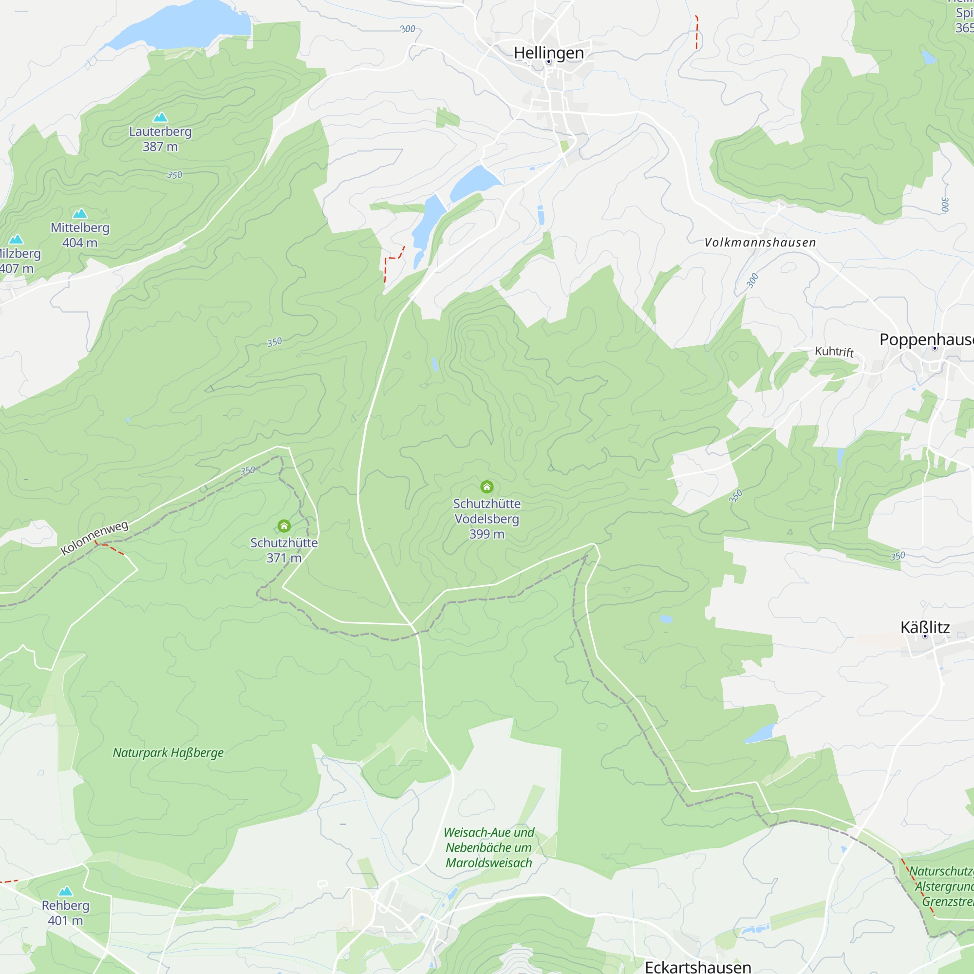 Schutzhütte Vodelsberg map