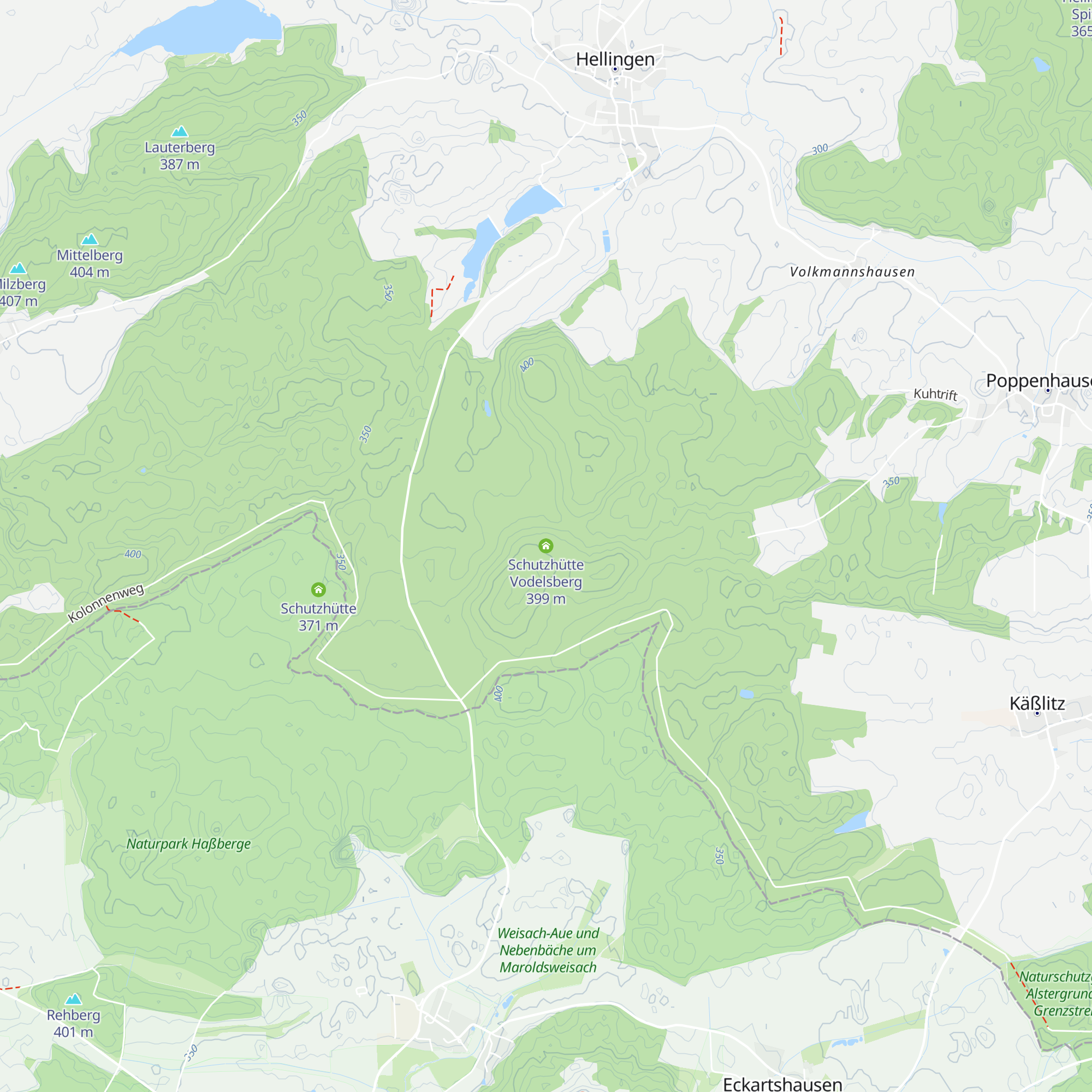 Schutzhütte Vodelsberg map