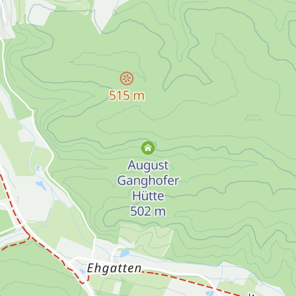 Map of August Ganghofer Hütte