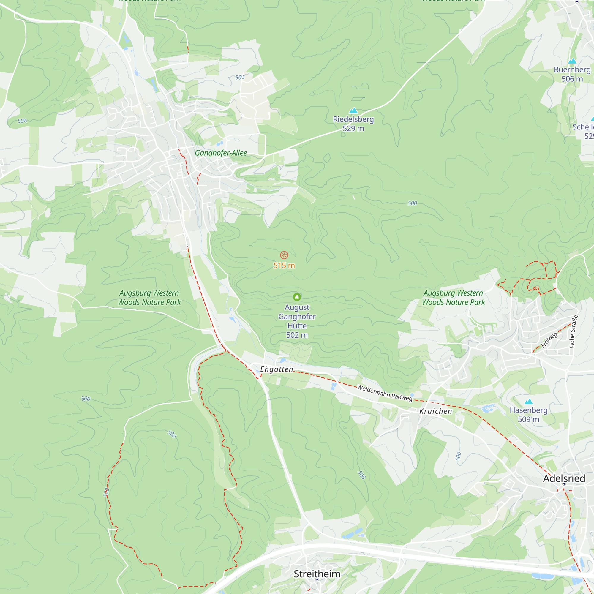August Ganghofer Hütte map