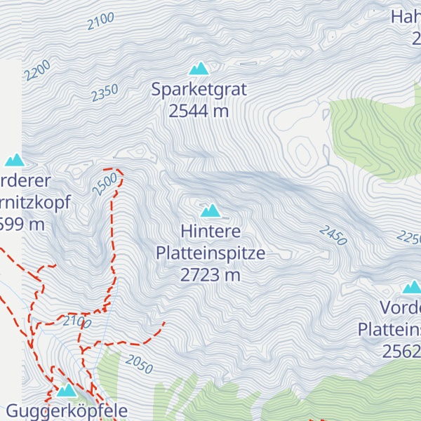 Map of Hintere Platteinspitze