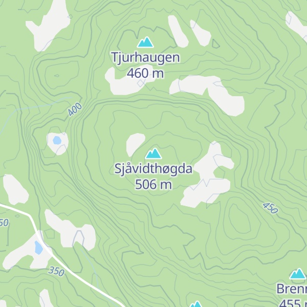 Map of Sjåvidthøgda