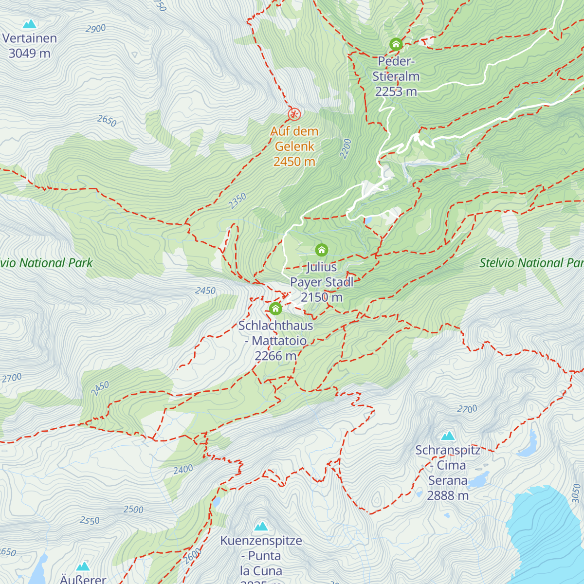 Zufallhütte - Rifugio Nino Corsi map